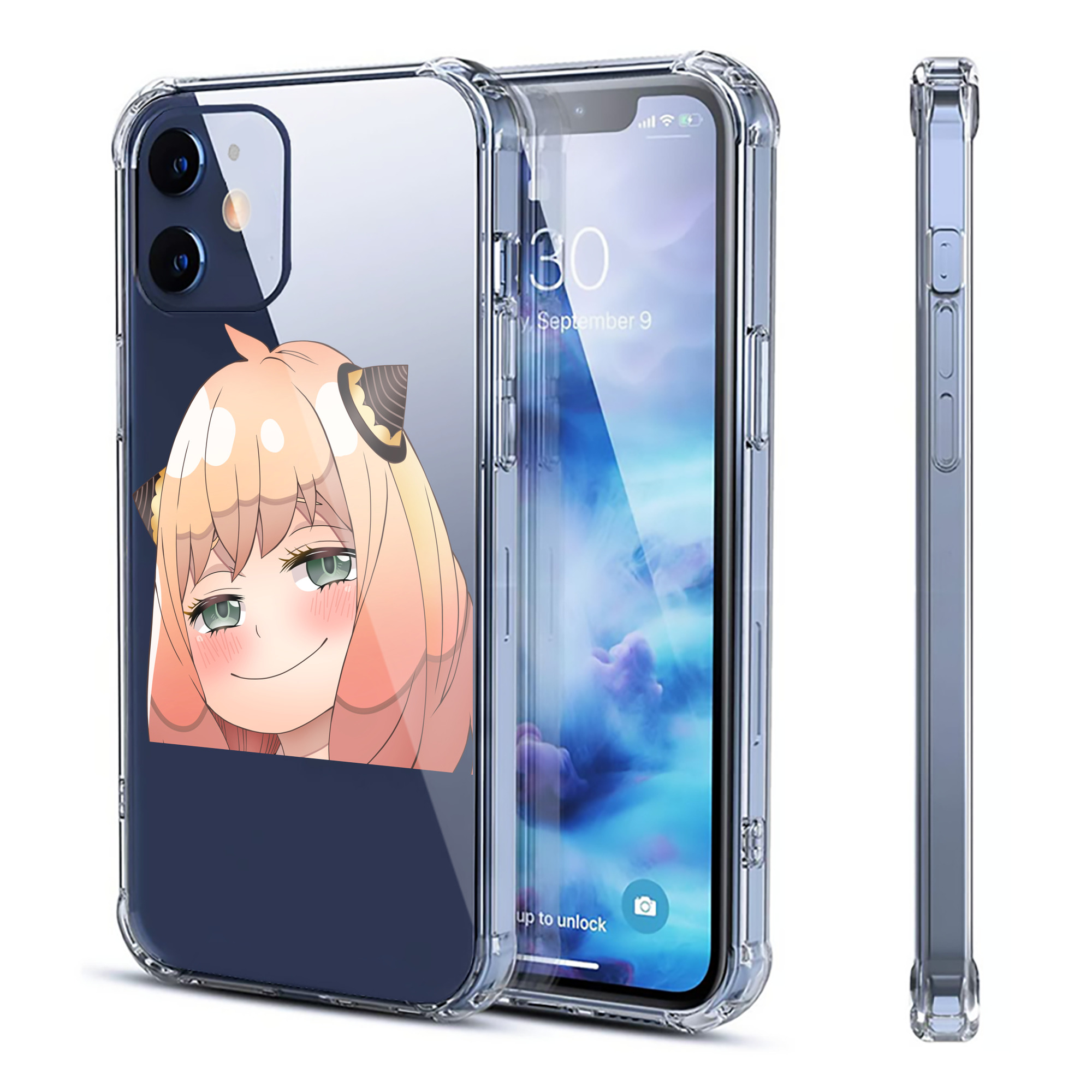 （画像用） SPY×FAMILY间谍家家酒 【iPhone 12シリーズ対応】透明スマホケース（クリアソフトケース）